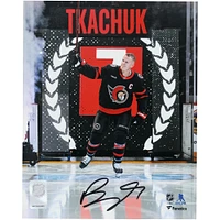 Brady Tkachuk Ottawa Senators Autographed 8" x 10" Pregame Saluting the Crowd Photograph
