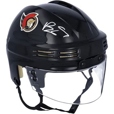 Casque mini noir autographié par Brady Tkachuk des Sénateurs d'Ottawa