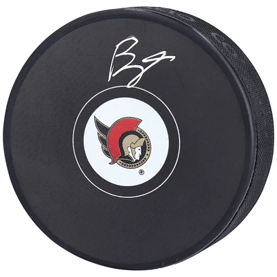 Brady Tkachuk Rondelle de hockey autographiée des Sénateurs d'Ottawa