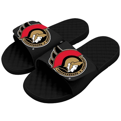 ISlide Black Ottawa Senators Blown-Up Logo - Slide Sandals