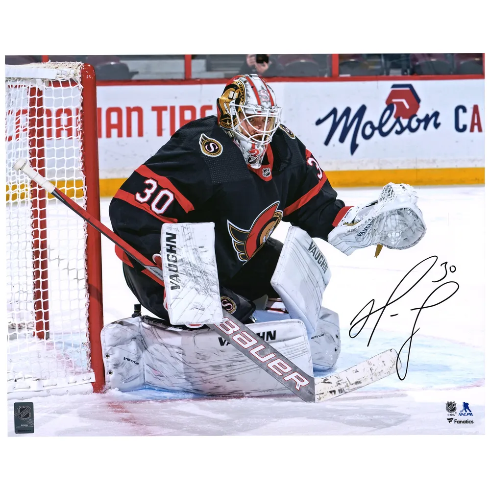 Jake Oettinger Dallas Stars Autographed 16 x 20 Black Alternate Jersey In  Net Photograph