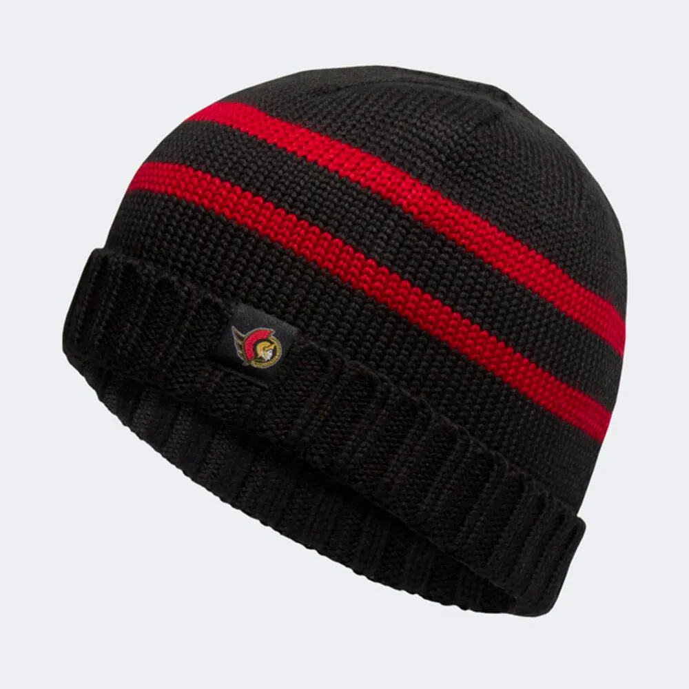 Men's adidas Black Ottawa Senators Fisherman - Cuffed Knit Hat