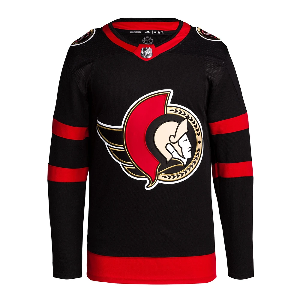 Maillot adidas noir Ottawa Senators Home Primegreen authentique pour hommes