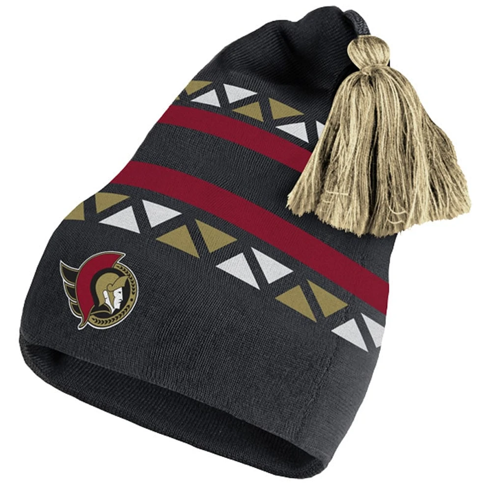 Adidas Sénateurs d'Ottawa Reverse Retro 2.0 pour homme - Noir - Bonnet en tricot à pompon