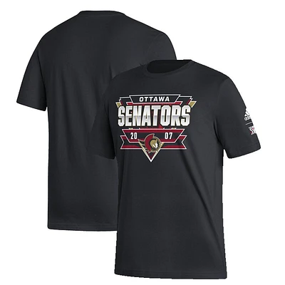 Men's adidas Black Ottawa Senators Reverse Retro 2.0 - T-Shirt