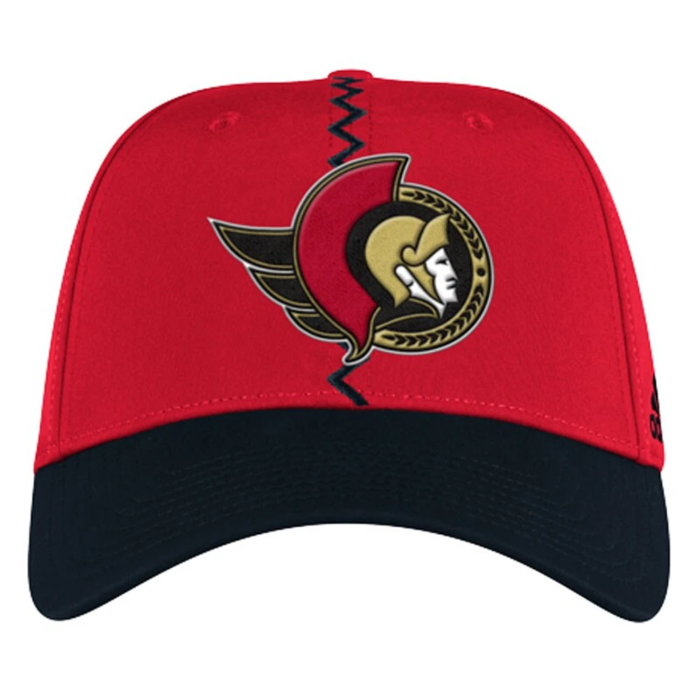 Adidas Red Ottawa Senators Reverse Retro 2.0 pour homme - Casquette flexible structurée