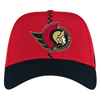 Adidas Red Ottawa Senators Reverse Retro 2.0 pour homme - Casquette flexible structurée