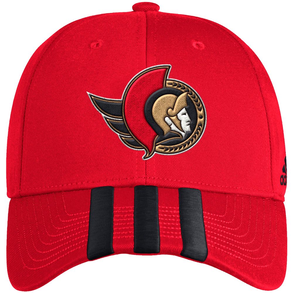 Men's adidas Red Ottawa Senators Three Stripe - Adjustable Hat