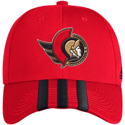 Men's adidas Red Ottawa Senators Three Stripe - Adjustable Hat