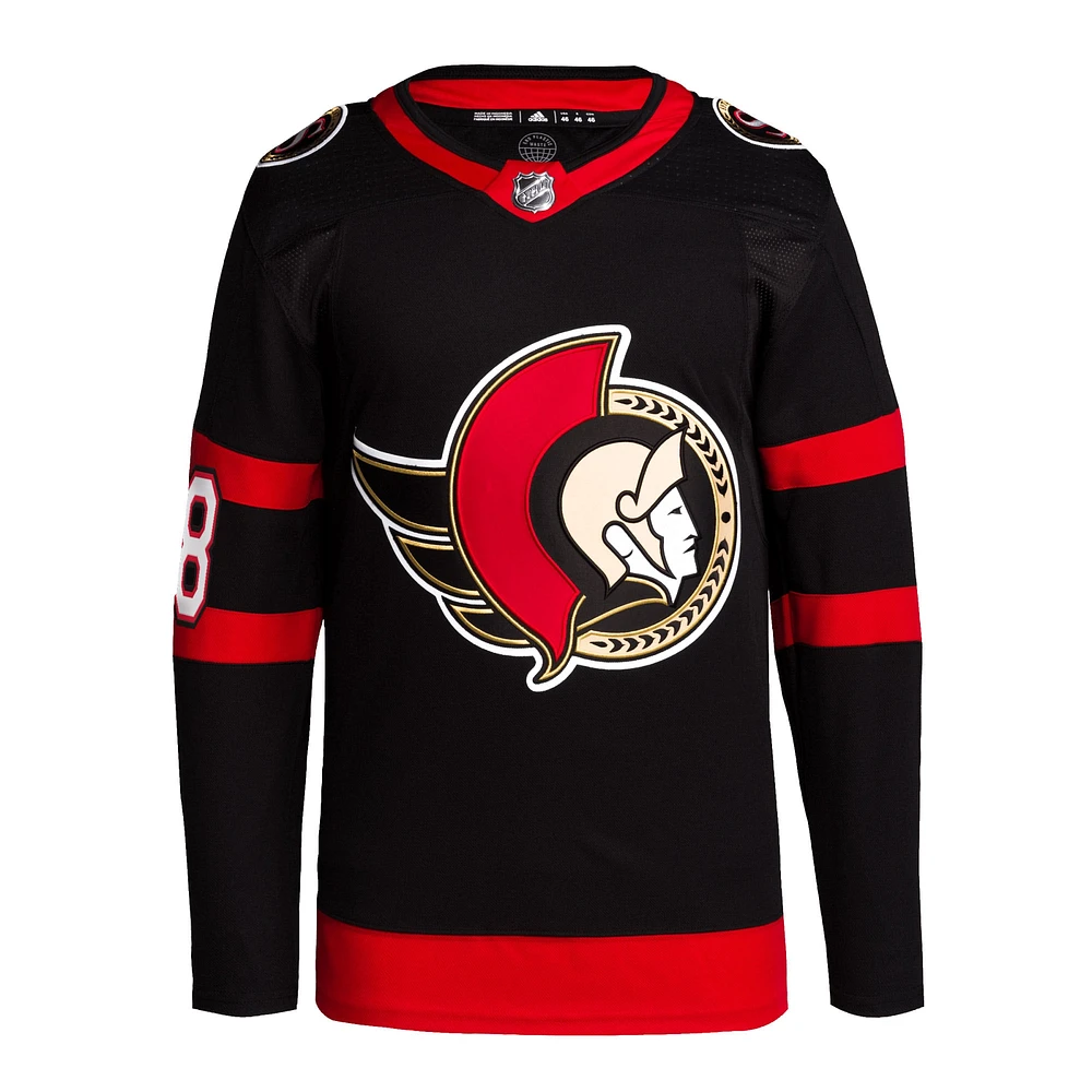 Men's adidas Tim Stutzle Black Ottawa Senators Home Primegreen Authentic Jersey