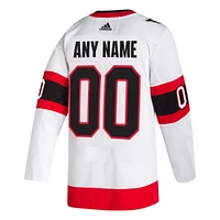 Homme adidas White Ottawa Senators 2020/21 Away - Maillot Authentic Pro Custom