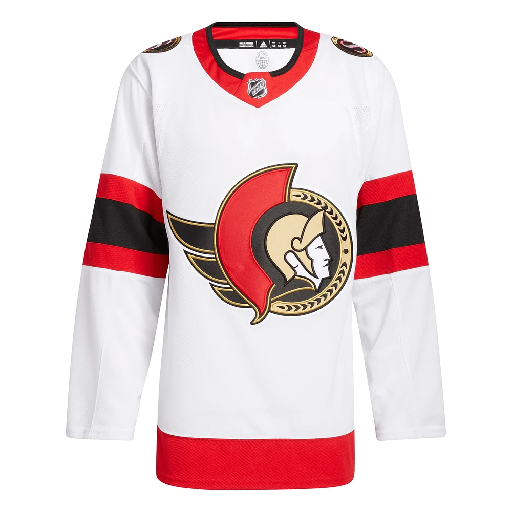 Men's adidas White Ottawa Senators Away - Primegreen Authentic Jersey