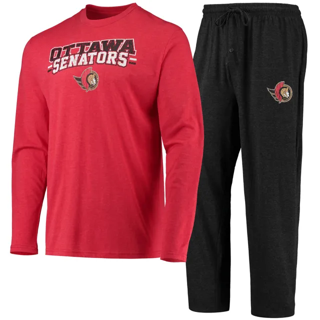 Men's Concepts Sport Black/Cardinal Arizona Cardinals Meter Long Sleeve T- Shirt & Pants Sleep Set