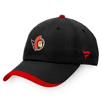 Fanatics pour hommes, noir/rouge, Sénateurs d'Ottawa, Repêchage 2022 de la LNH - Casquette réglable authentique Pro Rink Pinacle