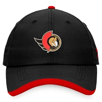 Fanatics pour hommes, noir/rouge, Sénateurs d'Ottawa, Repêchage 2022 de la LNH - Casquette réglable authentique Pro Rink Pinacle