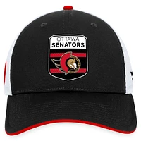 Casquette réglable noire pour hommes Fanatics des Sénateurs d'Ottawa repêchage de la LNH sur scène