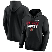 Sweat à capuche noir Fanatics pour homme, Sénateurs d'Ottawa, séries éliminatoires de la Coupe Stanley 2025