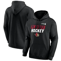 Sweat à capuche noir Fanatics pour homme, Sénateurs d'Ottawa, séries éliminatoires de la Coupe Stanley 2025