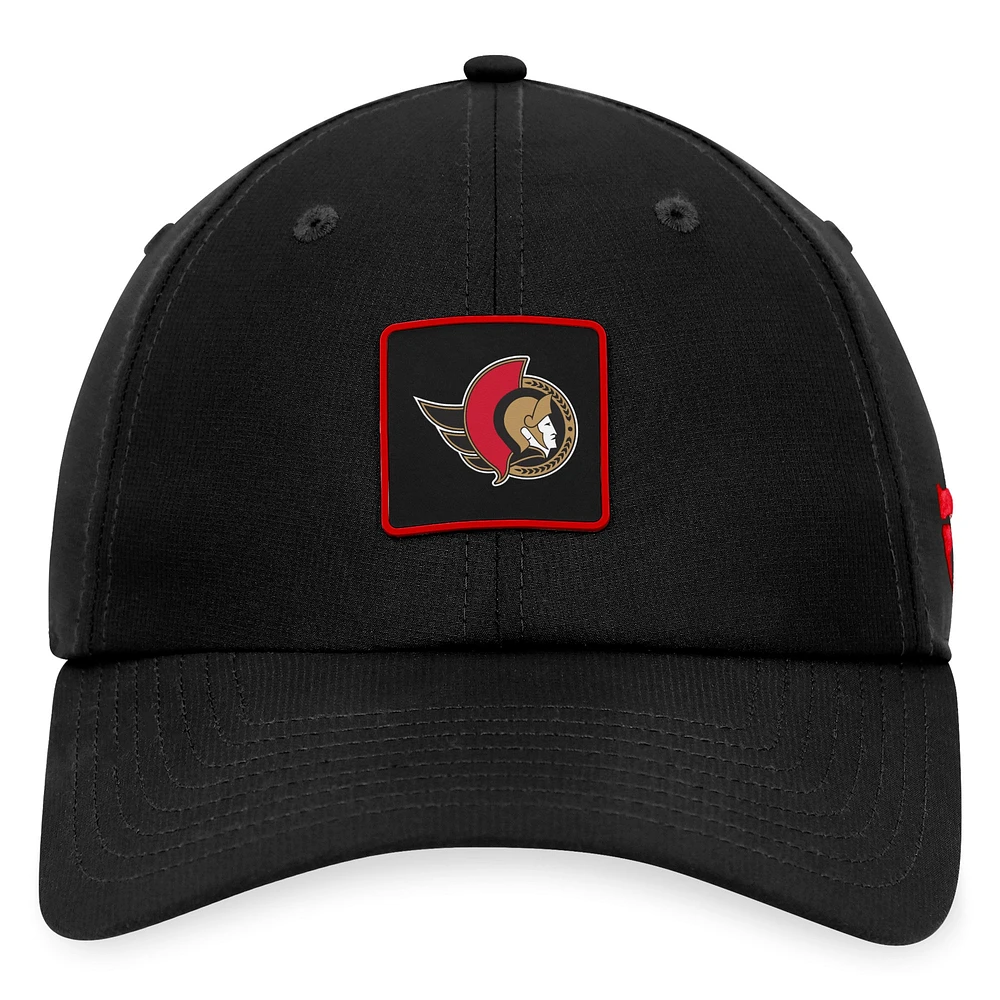 Men's Fanatics  Black Ottawa Senators Authentic Pro Adjustable Performance Hat