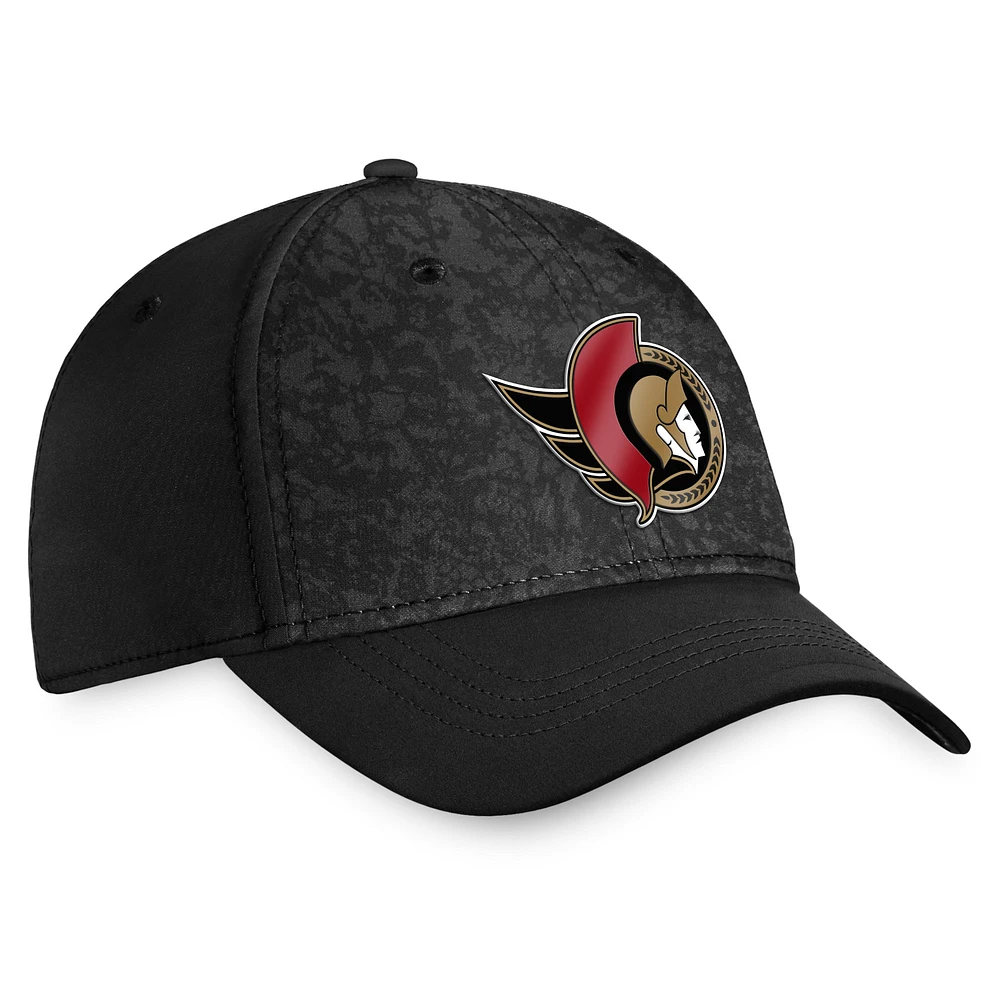 Men's Fanatics  Black Ottawa Senators Authentic Pro Flex Hat