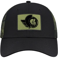Casquette ajustable authentique Pro Military Appreciation des Sénateurs d'Ottawa pour hommes, noire, Fanatics