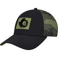 Casquette ajustable authentique Pro Military Appreciation des Sénateurs d'Ottawa pour hommes, noire, Fanatics