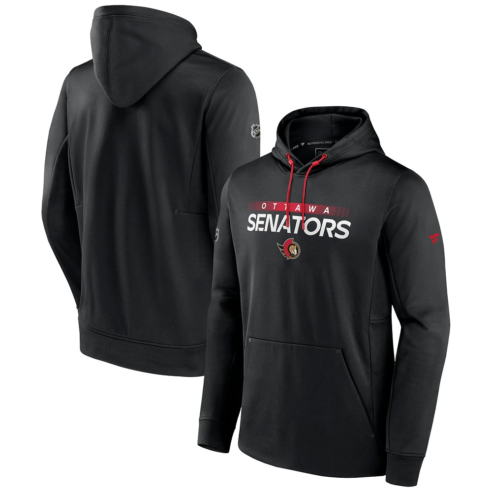 Men's Fanatics Black Ottawa Senators Authentic Pro Performance - Pullover Hoodie