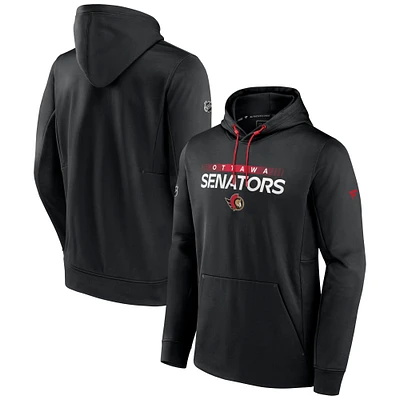 Fanatics pour hommes, noir, Ottawa Senators Authentic Pro Performance - Chandail à capuchon