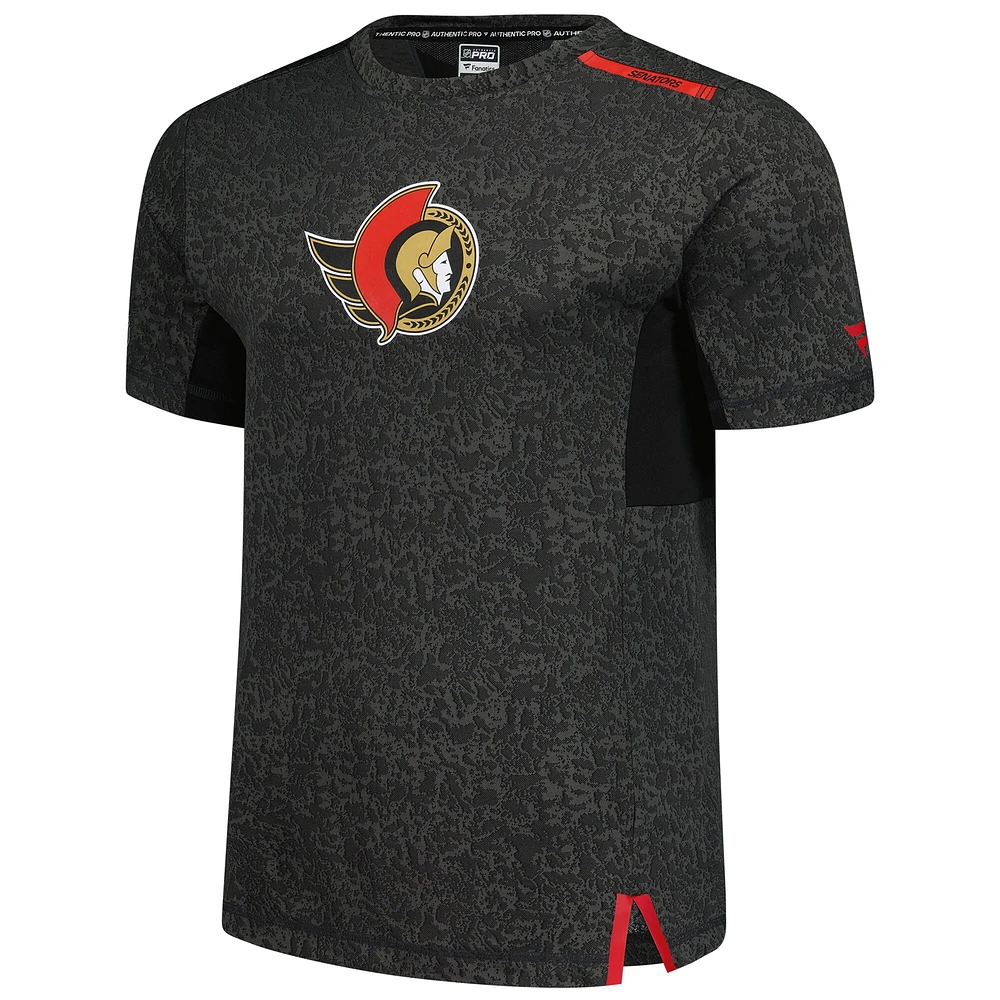 Men's Fanatics Black Ottawa Senators Authentic Pro Performance T-Shirt