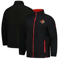 Veste d'entraîneur entièrement zippée Pro Rink authentique des Sénateurs d'Ottawa Fanatics pour hommes, noire