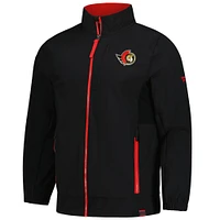 Veste d'entraîneur entièrement zippée Pro Rink authentique des Sénateurs d'Ottawa Fanatics pour hommes, noire