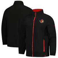 Veste d'entraîneur entièrement zippée Pro Rink authentique des Sénateurs d'Ottawa Fanatics pour hommes, noire