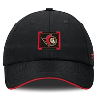 Casquette ajustable authentique Pro Rink Pinnacle des Sénateurs d'Ottawa Fanatics pour hommes, noire