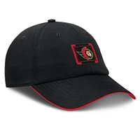 Casquette ajustable authentique Pro Rink Pinnacle des Sénateurs d'Ottawa Fanatics pour hommes, noire