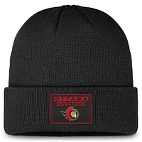 Men's Fanatics Black Ottawa Senators Authentic Pro Rink Prime Cuffed Knit Hat