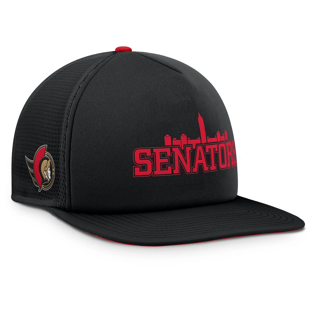 Casquette Snapback authentique Pro Rink des Sénateurs d'Ottawa Fanatics pour hommes