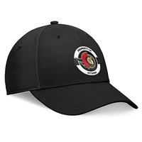 Men's Fanatics Black Ottawa Senators Authentic Pro Training Camp Flex Hat