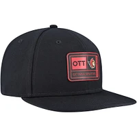 Casquette Snapback authentique noire pour camp d'entraînement des Sénateurs d'Ottawa Fanatics pour hommes