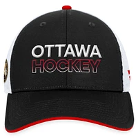 Casquette ajustable authentique Pro Trucker Fanatics pour hommes, noire, Sénateurs d'Ottawa