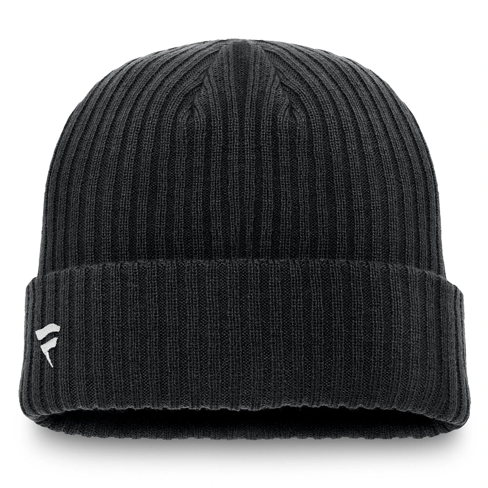 Bonnet en tricot à revers Fanatics noir pour homme des Sénateurs d'Ottawa