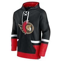 Men's Fanatics Black Ottawa Senators First Battle Power Play Pullover Hoodie