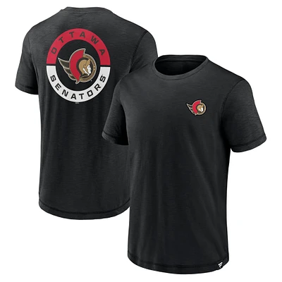 Men's Fanatics Black Ottawa Senators Fundamental High Stick T-Shirt