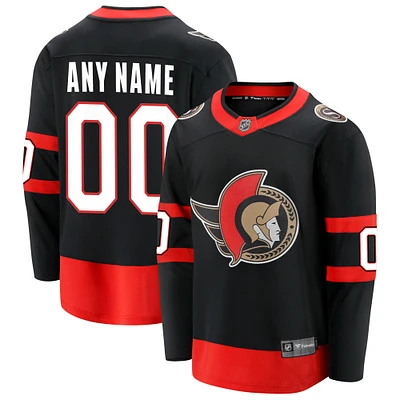 Men's Fanatics Black Ottawa Senators Home - Premier Breakaway Custom Jersey