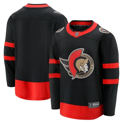 Hommes Fanatics Branded Black Ottawa Senators 2020/21 Domicile - Maillot Premier Breakaway