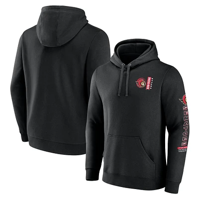 Men's Fanatics Black Ottawa Senators Revolution Pullover Hoodie