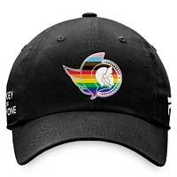 Casquette réglable noire avec logo de l'équipe des Sénateurs d'Ottawa Fanatics pour hommes