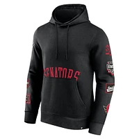 Men's Fanatics Black Ottawa Senators Wild Winner Pullover Hoodie