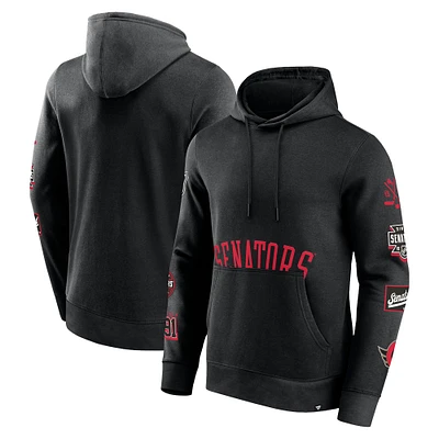 Men's Fanatics Black Ottawa Senators Wild Winner Pullover Hoodie