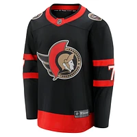 Maillot d'échappée à domicile des Sénateurs d'Ottawa noir Brady Tkachuk Fanatics pour hommes