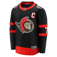 Maillot d'échappée à domicile des Sénateurs d'Ottawa noir Brady Tkachuk Fanatics pour hommes